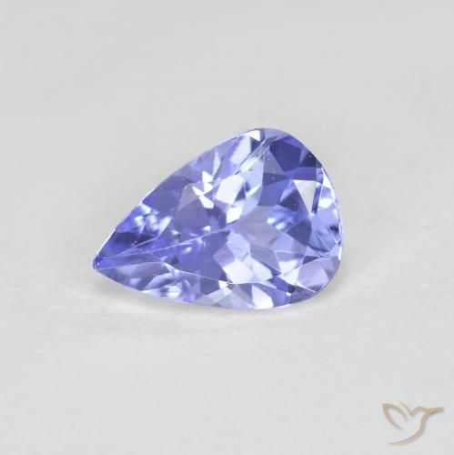 Intense Violet Blue Tanzanite Gem - 0.4ct Pear Facet (ID: 612676)