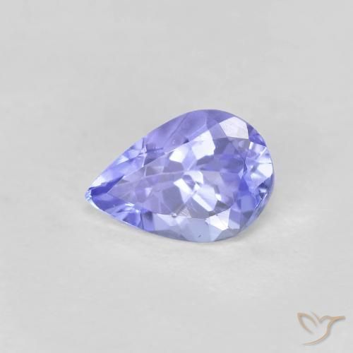 0.40ct Natural Intense Violet Blue Tanzanite, Pear Shape, VVS-VS
