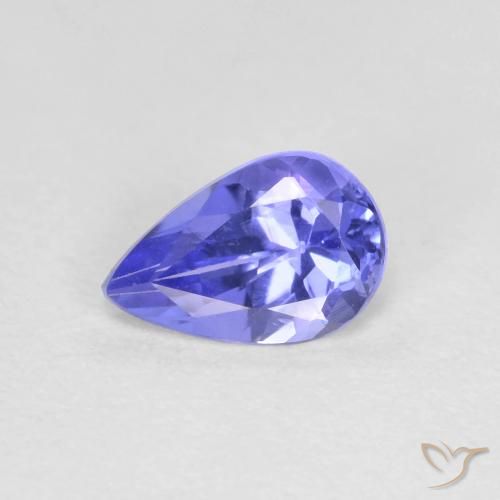 Intense Violet Blue Tanzanite Gem - 0.4ct Pear Facet (ID: 613056)