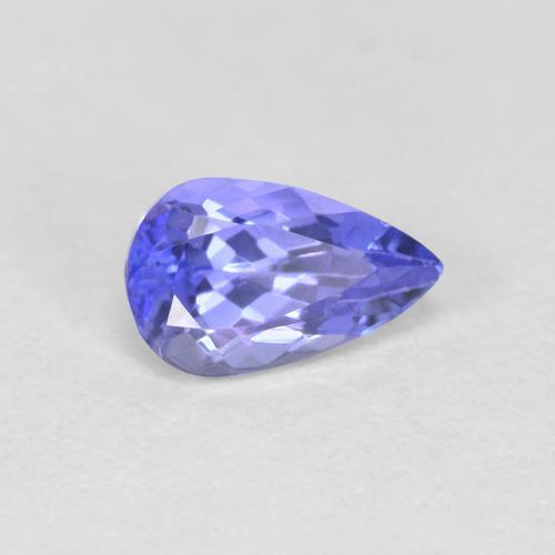 Intense Violet Blue Tanzanite Gem - 0.5ct Pear Facet (ID: 613057)