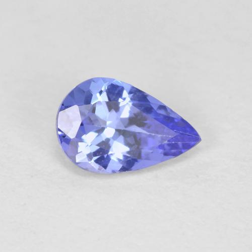 0.42 ct Blue Tanzanite Stone, Natural Tanzanite in Pear Facet Shape for Sale