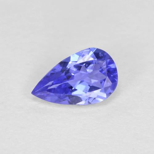 0.39 ct Blue Tanzanite Gemstone, Tanzanite Gem in Pear Facet Shape for Sale.