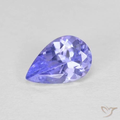 0.47ct Natural Violet Blue Tanzanite, Pear Shape, VVS-VS