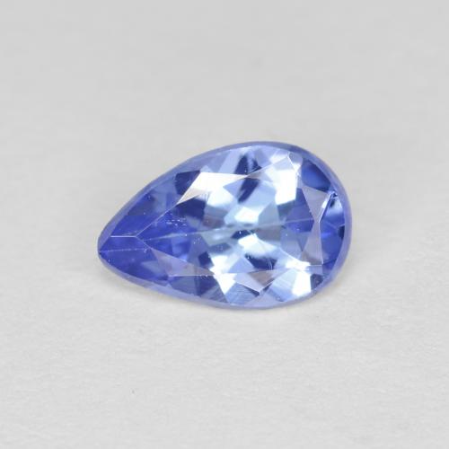 0.42 ct Blue Tanzanite Stone, Natural Tanzanite in Pear Facet Shape for Sale