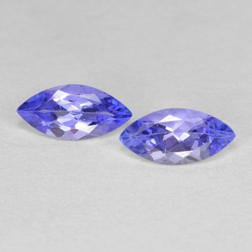 Intense Violet Blue Tanzanite Gem - 0.4ct Marquise Facet (ID: 617090)