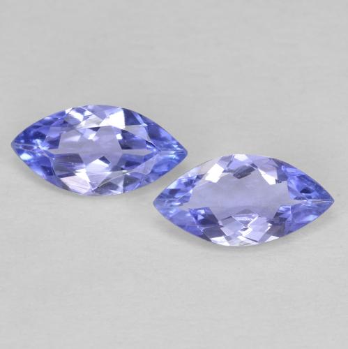 Intense Violet Blue Tanzanite Gem - 0.3ct Marquise Facet (ID: 617595)