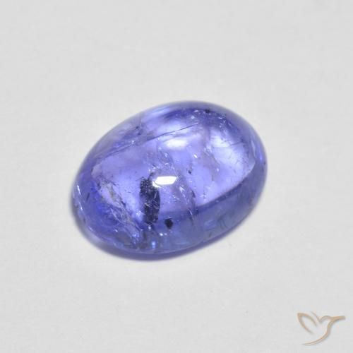 1.60 ct Blue Tanzanite Stone, Natural Tanzanite in Oval Cabochon Shape for Sale