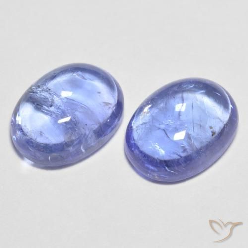 3.14 ctw Blue Tanzanite Stones, Natural Tanzanite in Oval Cabochon Shape for Sale