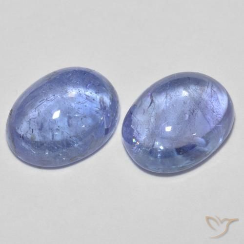3.62 ctw Blue Tanzanite Stones, Natural Tanzanite in Oval Cabochon Shape for Sale
