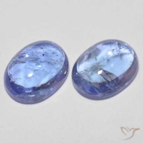 3.04 ctw Blue Tanzanite Stones, Natural Tanzanite in Oval Cabochon Shape for Sale