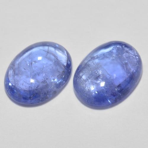 2 pièces assorties Tanzanite Bleu Ovale de taille 8 x 6mm, poids total de 2,49 ct / moyenne de 1,25 ct chacune, Bleu foncé avec pureté Transparent, pierre gemme naturelle , dureté de Mohs 6.5 à 7 convient aux bijoux de tous les jours, pierre de sagesse, Pierre de naissance de décembre, Photo A