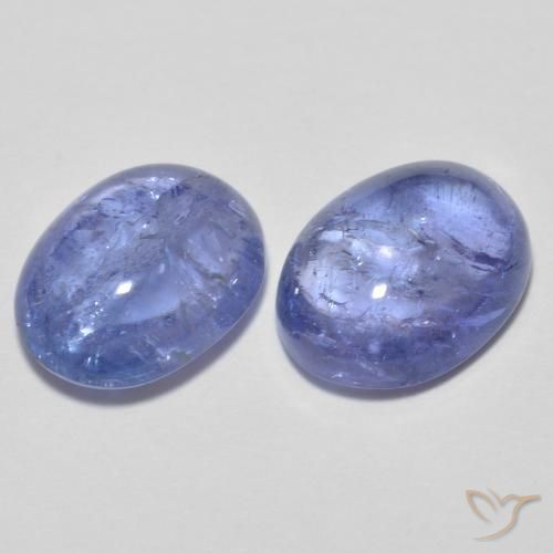 3.11 ctw Blue Tanzanite Stones, Natural Tanzanite in Oval Cabochon Shape for Sale