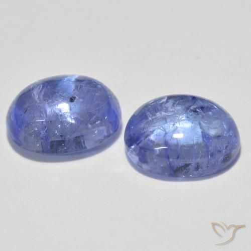 Tanzanite Gemstones in 8 x 6 mm (calibrated) Size for Sale, Tanzanite Stones in Light Purplish Blue Color