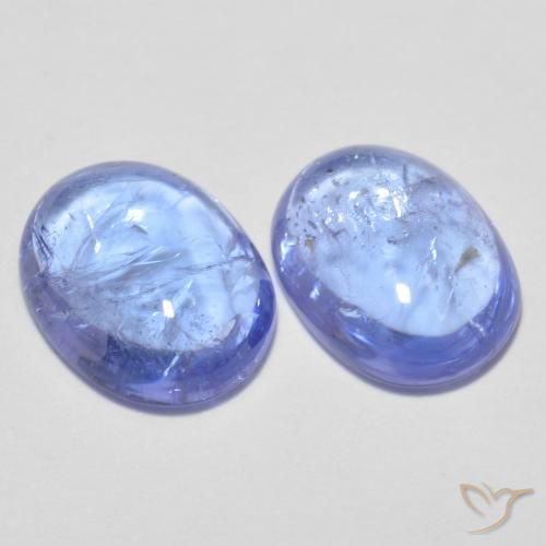 2.88 ctw Blue Tanzanite Stones, Natural Tanzanite in Oval Cabochon Shape for Sale