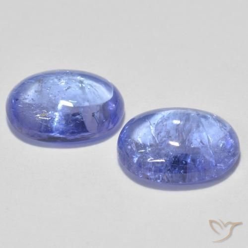 Tanzanite Gemstones in 8.1 x 6.4 mm Size for Sale, Tanzanite Stones in Light Blue Color