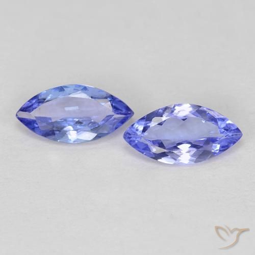 0.6 ct Blue Tanzanite, 6.9 x 3.5 mm Marquise Cut From Tanzania, Photo A