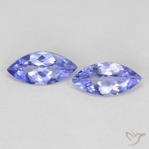 0.65 ct Blue Tanzanite, 7.1 x 3.4 mm Marquise Cut From Tanzania, Photo A