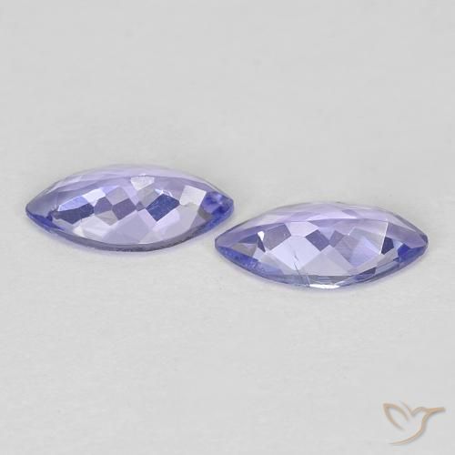 Tanzanite Gemstones in 7 x 3.5 mm (calibrated) Size for Sale, Tanzanite Stones in Bright Violet Color