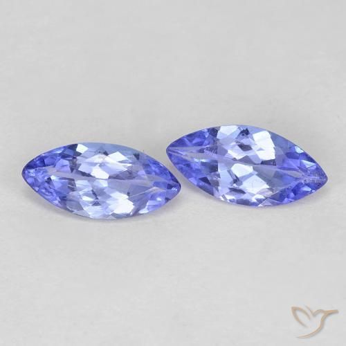 0.65 ct Blue Tanzanite, 7.1 x 3.5 mm Marquise Cut From Tanzania, Photo A