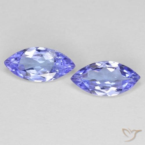 0.63 ct Blue Tanzanite, 7.2 x 3.5 mm Marquise Cut From Tanzania, Photo A