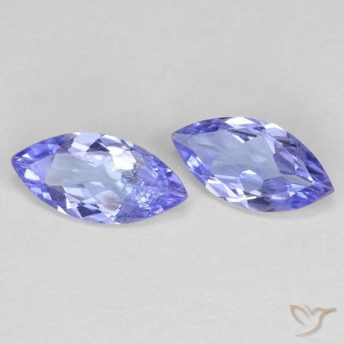 0.63 ctw Blue Tanzanite Stones, Natural Tanzanite in Marquise Facet Shape for Sale