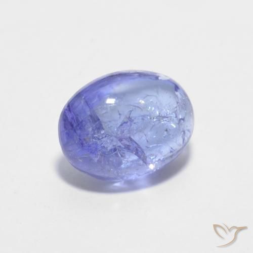 1.51 ct Blue Tanzanite Stone, Natural Tanzanite in Oval Cabochon Shape for Sale