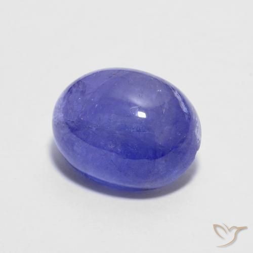 3.08 ct Blue Tanzanite Stone, Natural Tanzanite in Oval Cabochon Shape for Sale