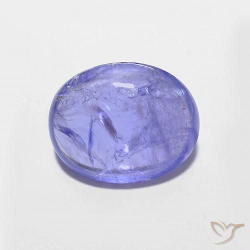 3.01 ct Blue Tanzanite Gemstone, Tanzanite Gem in Oval Cabochon Shape for Sale.