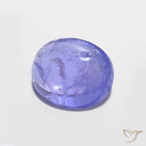 3.01 ct Blue Tanzanite Stone, Natural Tanzanite in Oval Cabochon Shape for Sale