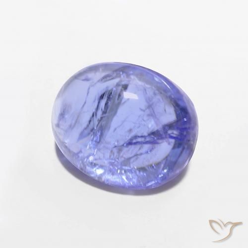 3.54 ct Blue Tanzanite Stone, Natural Tanzanite in Oval Cabochon Shape for Sale