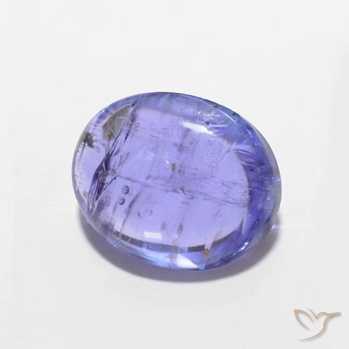 3.38 ct Blue Tanzanite Stone, Natural Tanzanite in Oval Cabochon Shape for Sale