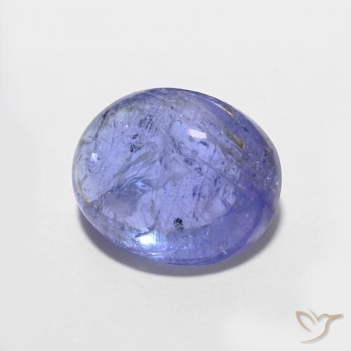 3.69 ct Blue Tanzanite Stone, Natural Tanzanite in Oval Cabochon Shape for Sale