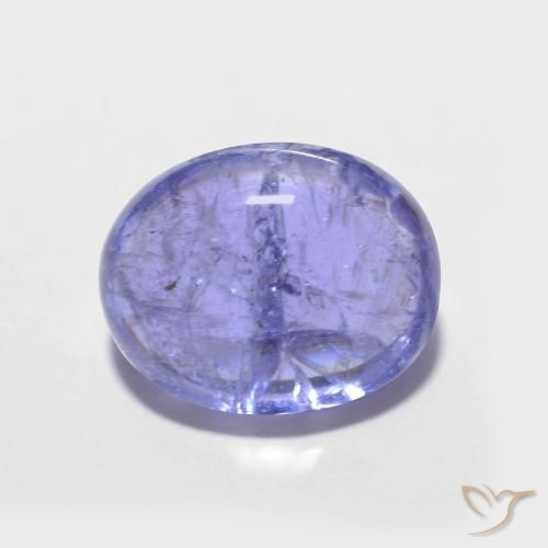 3.77 ct Blue Tanzanite Stone, Natural Tanzanite in Oval Cabochon Shape for Sale