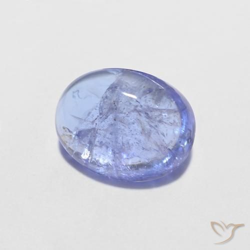 1.56 ct Blue Tanzanite Stone, Natural Tanzanite in Oval Cabochon Shape for Sale