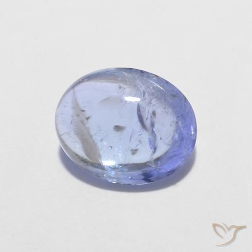 1.37 ct Blue Tanzanite Stone, Natural Tanzanite in Oval Cabochon Shape for Sale