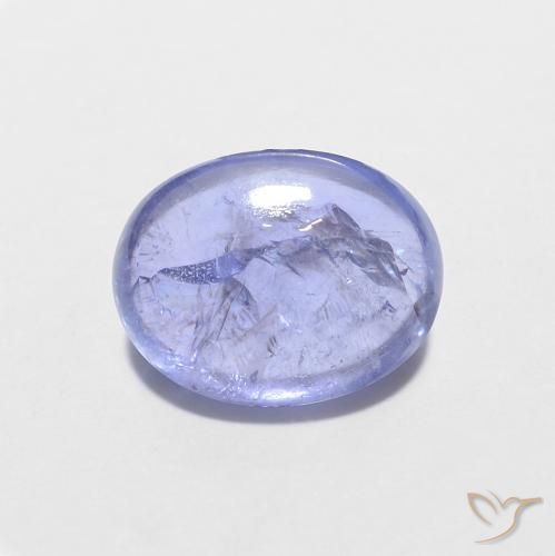 1.58ct Natural Intense Violet Blue Tanzanite, Oval, Transparent