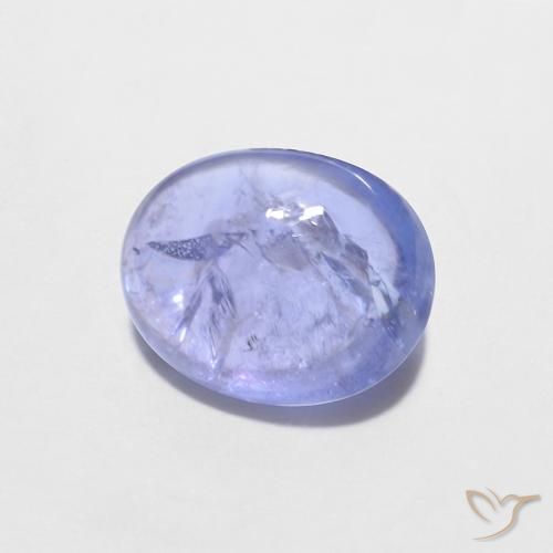 1.58 ct Blue Tanzanite Stone, Natural Tanzanite in Oval Cabochon Shape for Sale