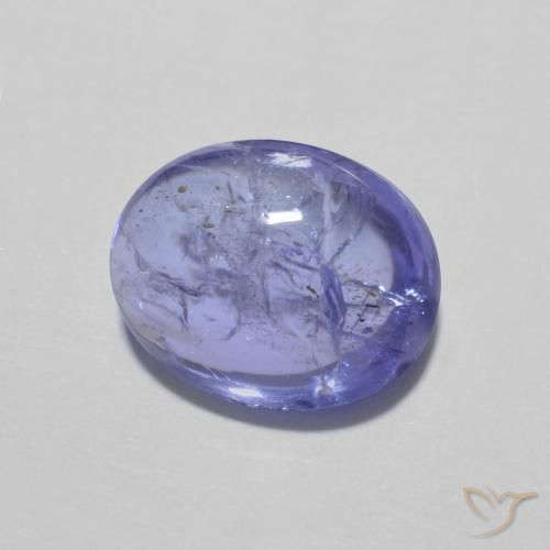 3.33 ct Blue Tanzanite Stone, Natural Tanzanite in Oval Cabochon Shape for Sale
