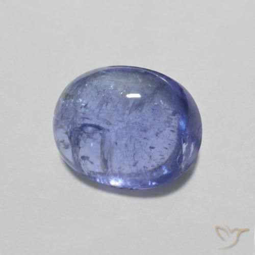 3.61 ct Blue Tanzanite Stone, Natural Tanzanite in Oval Cabochon Shape for Sale