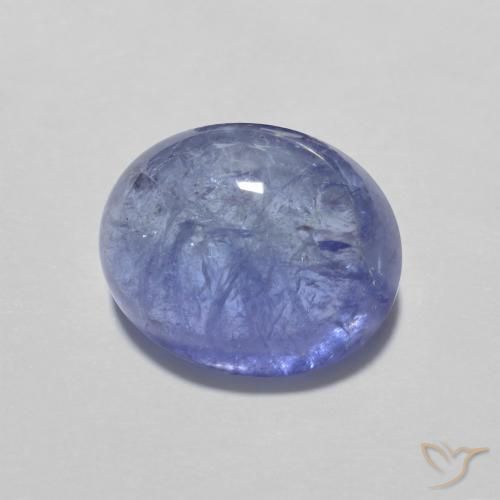 3.93 ct Blue Tanzanite Stone, Natural Tanzanite in Oval Cabochon Shape for Sale