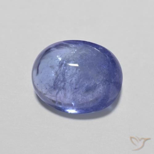 3.59 ct Blue Tanzanite Stone, Natural Tanzanite in Oval Cabochon Shape for Sale