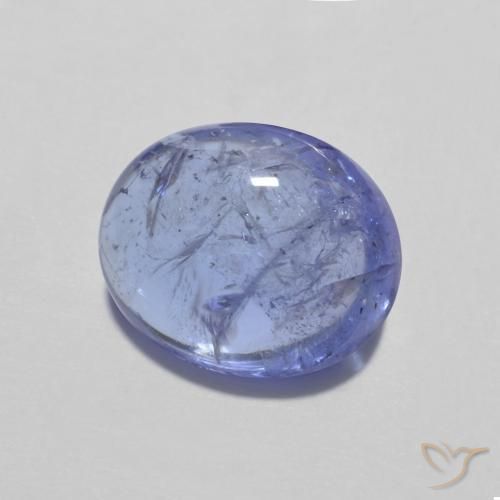 3.32 ct Blue Tanzanite Stone, Natural Tanzanite in Oval Cabochon Shape for Sale