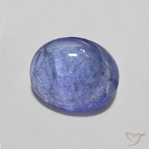 3.12 ct Blue Tanzanite Stone, Natural Tanzanite in Oval Cabochon Shape for Sale