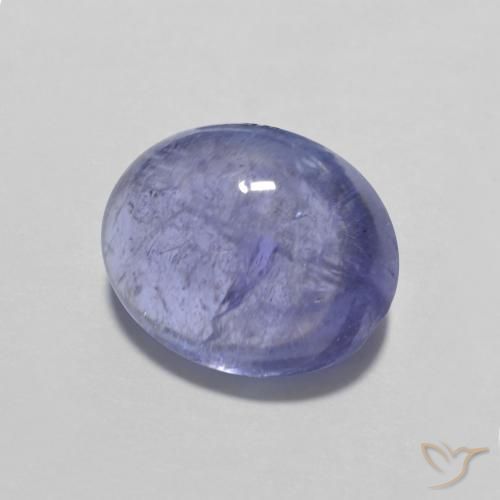 3.89 ct Blue Tanzanite Stone, Natural Tanzanite in Oval Cabochon Shape for Sale