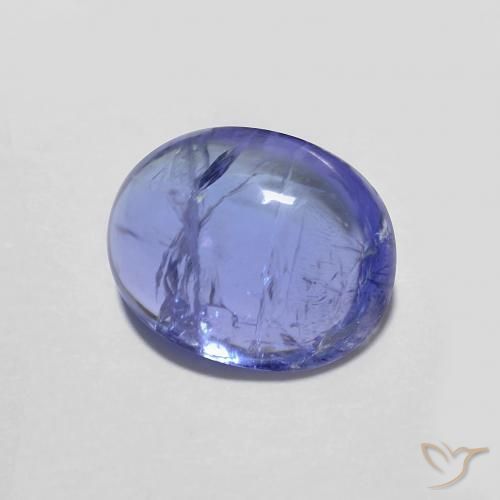 3.02 ct Blue Tanzanite Stone, Natural Tanzanite in Oval Cabochon Shape for Sale