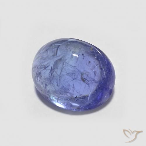 3.63 ct Blue Tanzanite Stone, Natural Tanzanite in Oval Cabochon Shape for Sale
