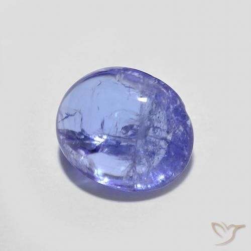2.94 ct Blue Tanzanite Stone, Natural Tanzanite in Oval Cabochon Shape for Sale