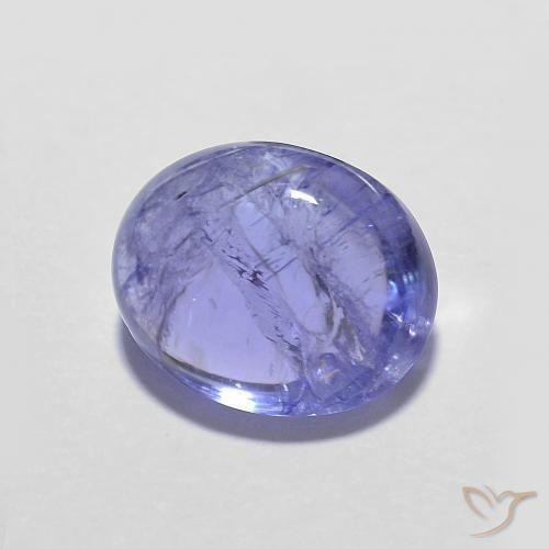 3.80 ct Blue Tanzanite Stone, Natural Tanzanite in Oval Cabochon Shape for Sale