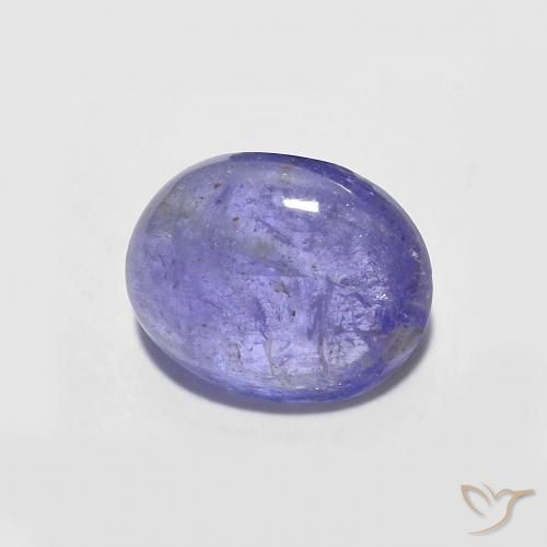2.06 ct Violet Tanzanite Stone, Natural Tanzanite in Oval Cabochon Shape for Sale