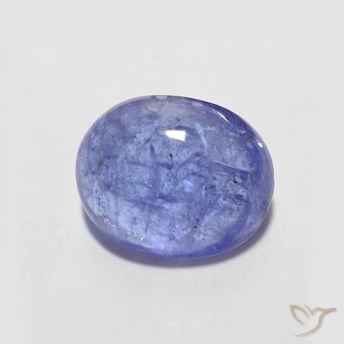 2.45 ct Blue Tanzanite Stone, Natural Tanzanite in Oval Cabochon Shape for Sale
